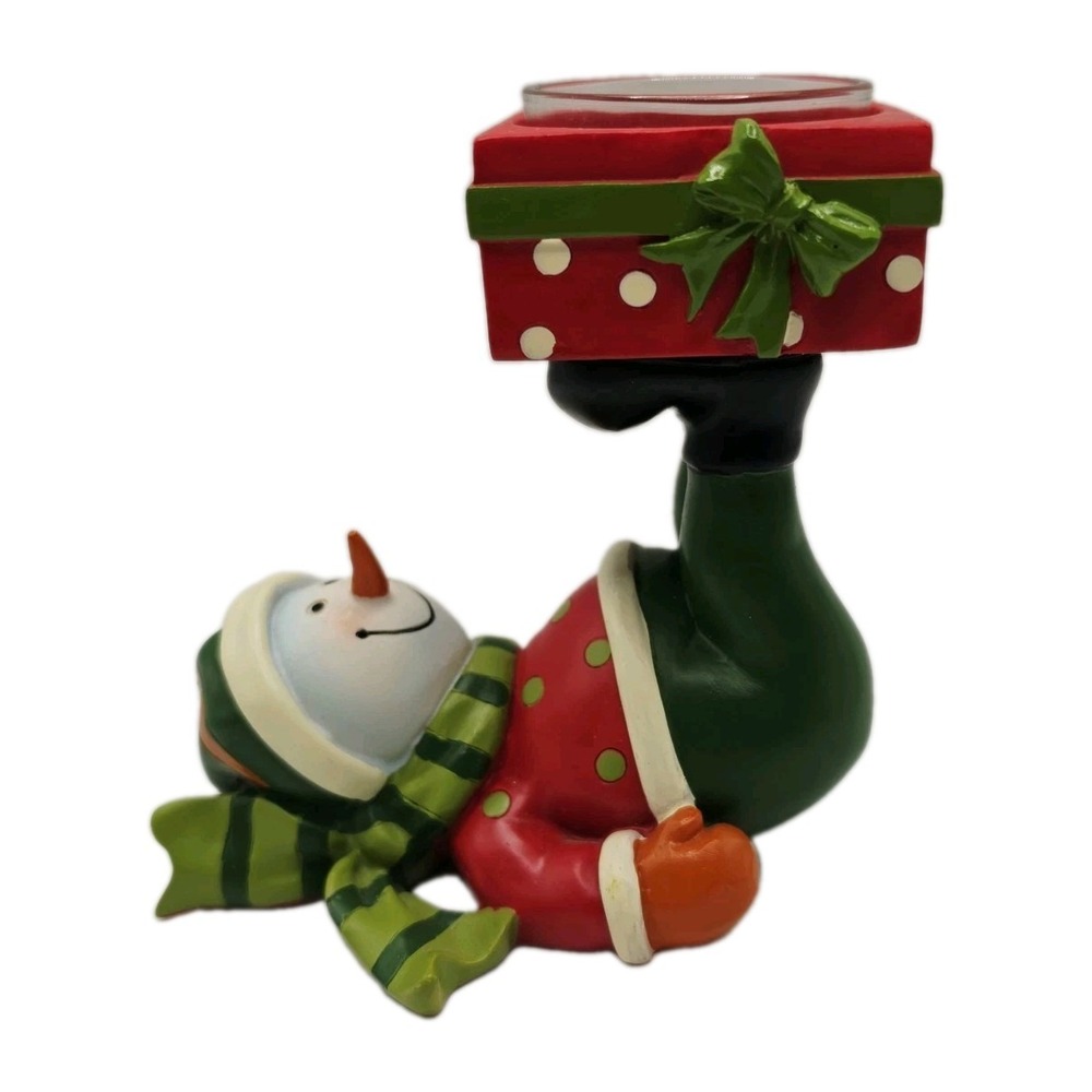 Yankee Candle Snowman Tea Light Holder Read